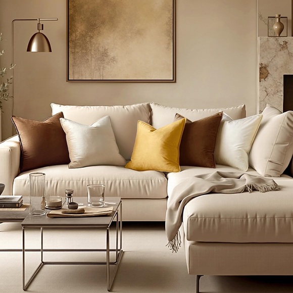 🆕 Chocolate Brown VELVET Euro Accent Pillow Covers Luxury High End Hotel Vibes - Picture 1 of 9